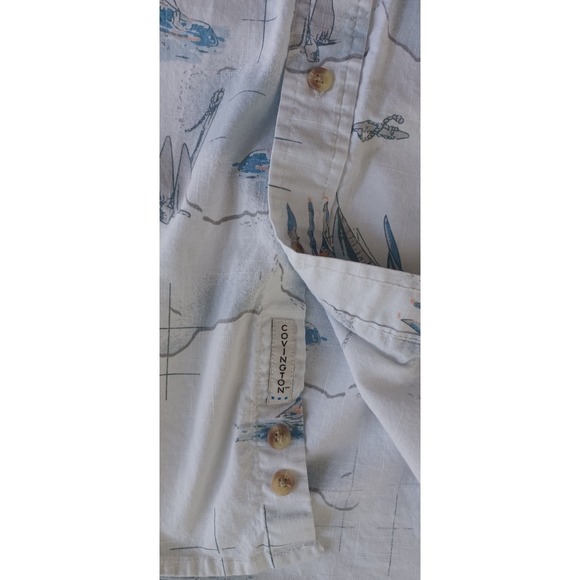 Covington Mens Shirt Sz M Button Down Vintage Preppy Nautical Cruise Coastal - Picture 5 of 8